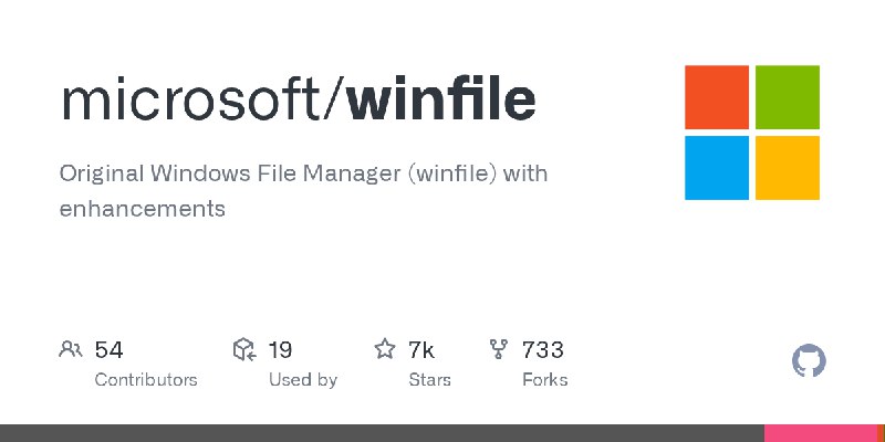 GitHub - microsoft/winfile: Original Windows File Manager (winfile) with enhancements
