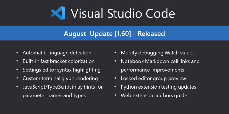 August 2021 (version 1.60)