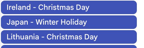 又学到新知识了，日本其实没有圣诞节假期，但是公司额外给日本加了一个winter holiday的名字